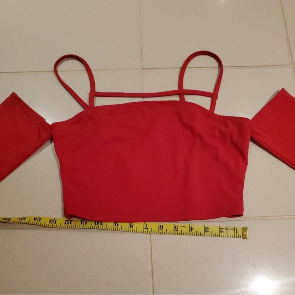 Red Crop Top - Picture 2 of 5